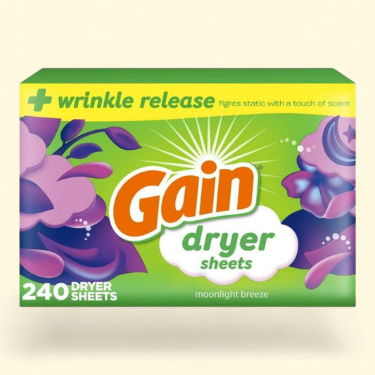 Gain Fabric Softener Dryer Sheets, Moonlight Breeze Scent, 240 Count