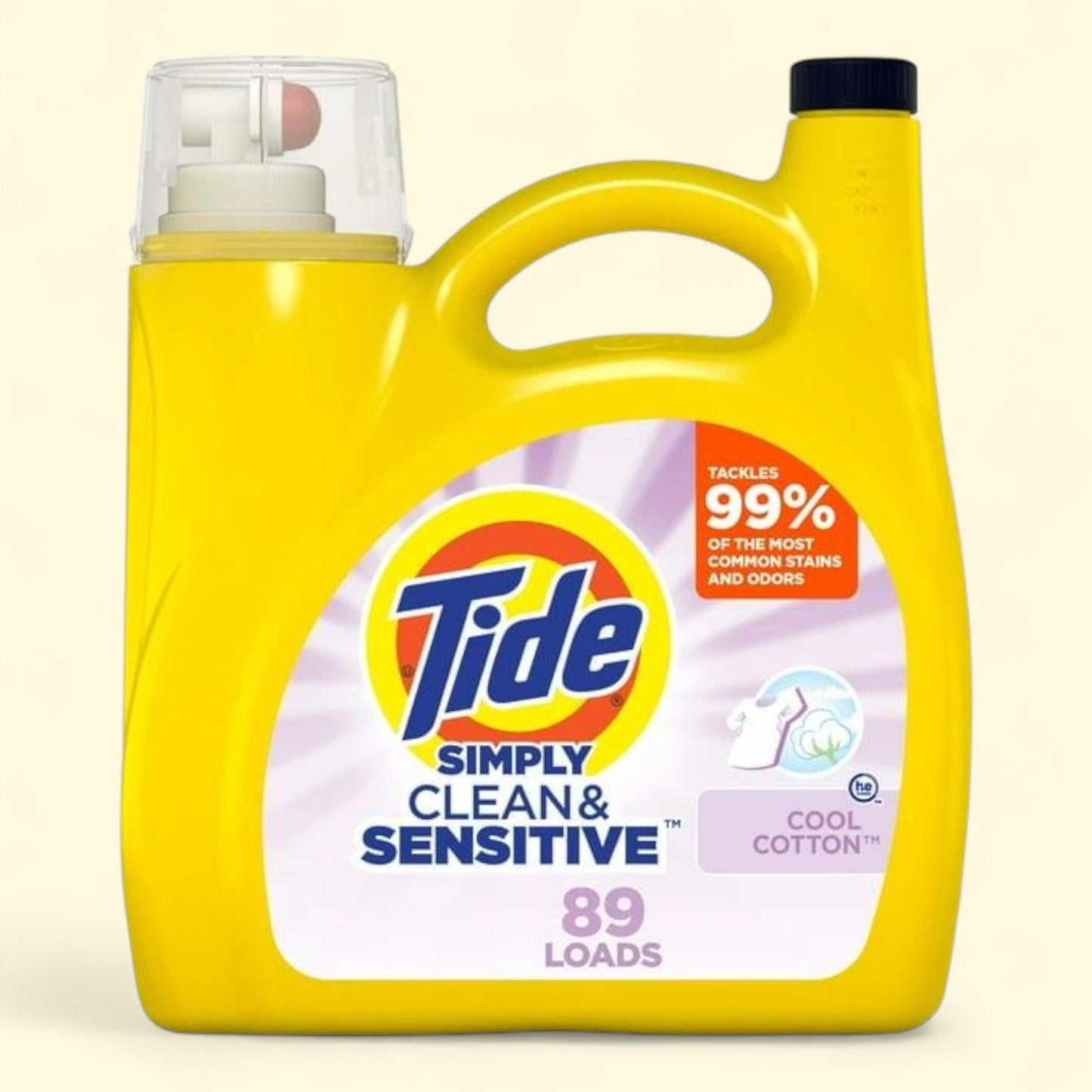 Tide Simply Clean & Sensitive Laundry Detergent, Cool Cotton, 117 fl oz