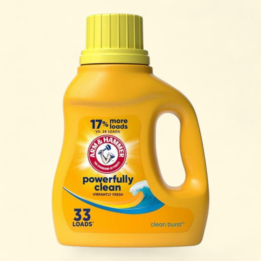ARM & HAMMER Liquid Laundry Detergent Soap, Clean Burst Fresh, 33 fl oz
