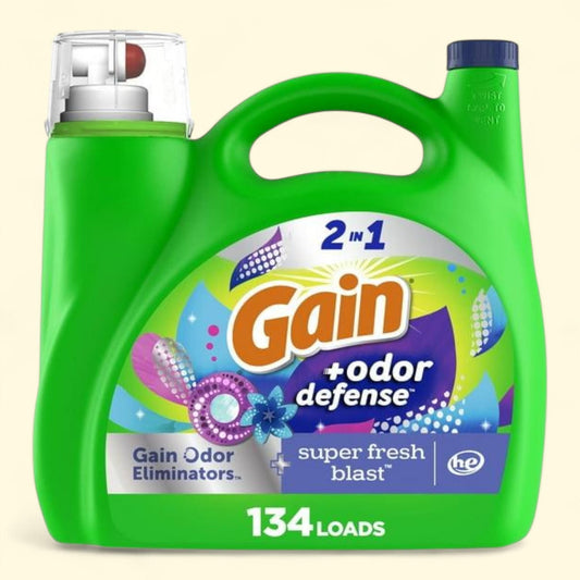 Gain Liquid Laundry Detergent, Super Fresh Blast Scent, 194 fl oz
