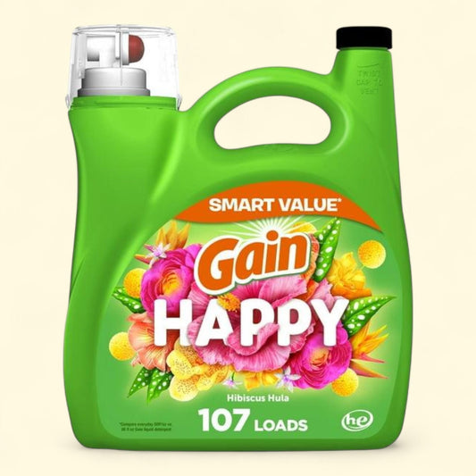 Gain Liquid Laundry Detergent, Happy, 154 fl oz