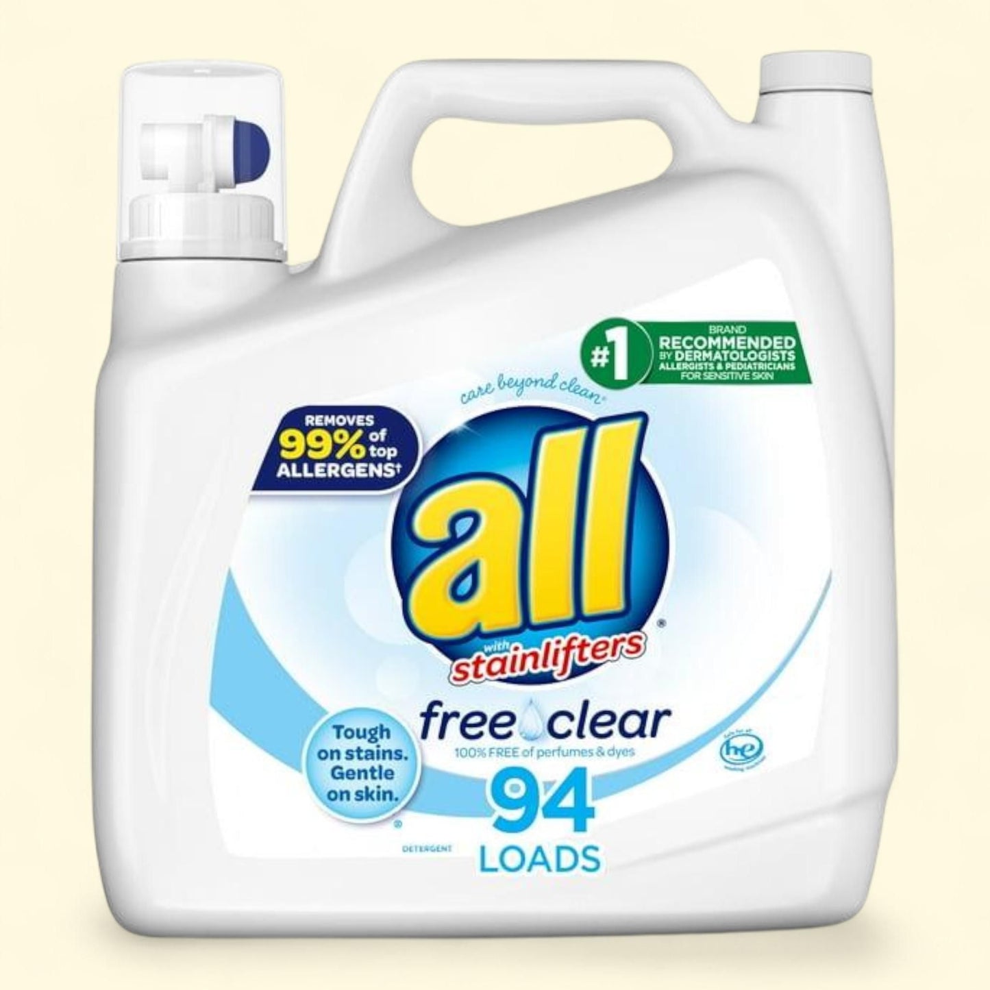 All Free Clear Liquid Laundry Detergent, 141 oz