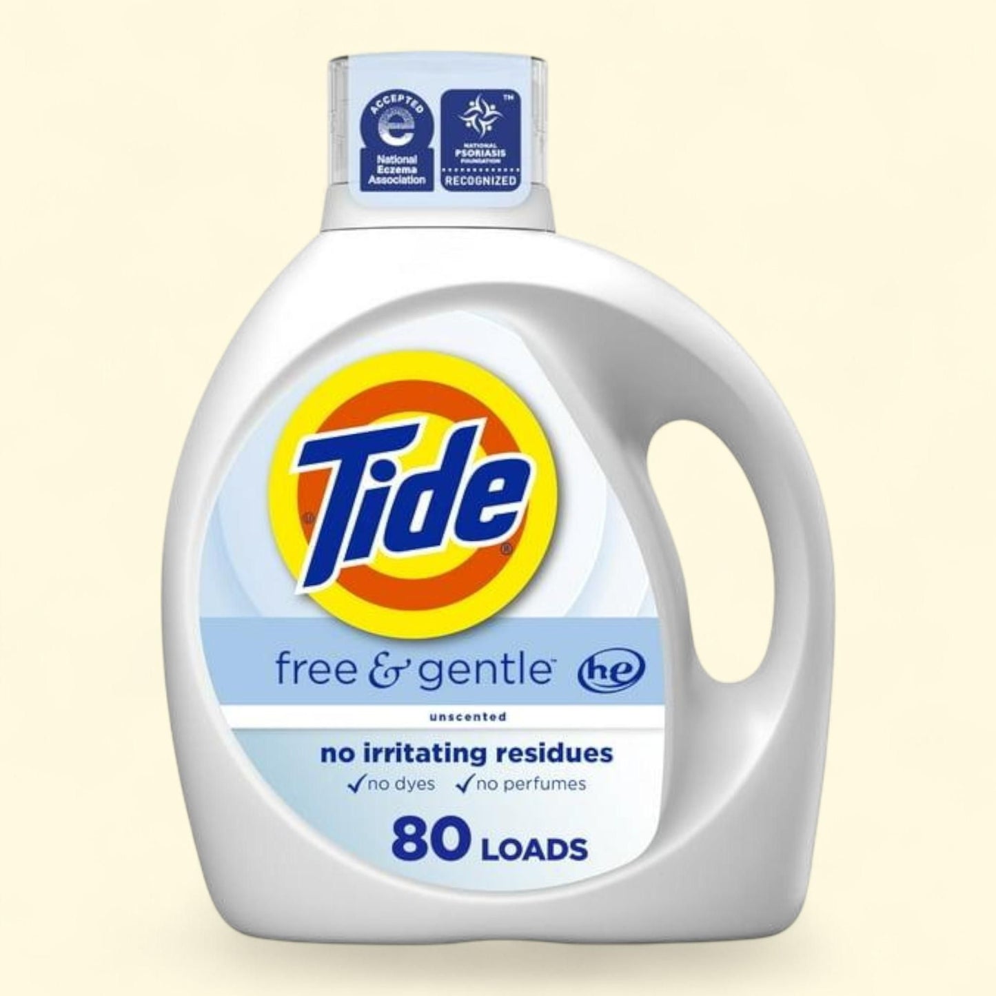 Tide Free & Gentle Laundry Detergent Liquid, 105 fl oz