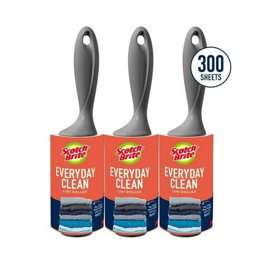 Scotch-Brite Lint Roller, 100 Sheets, 3 Count