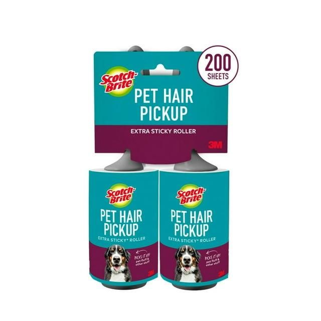 Scotch-Brite Pet Hair Pickup Lint Roller, 100 Sheets, 2 Rollers