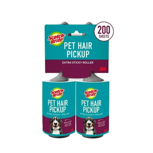 Scotch-Brite Pet Hair Pickup Lint Roller, 100 Sheets, 2 Rollers