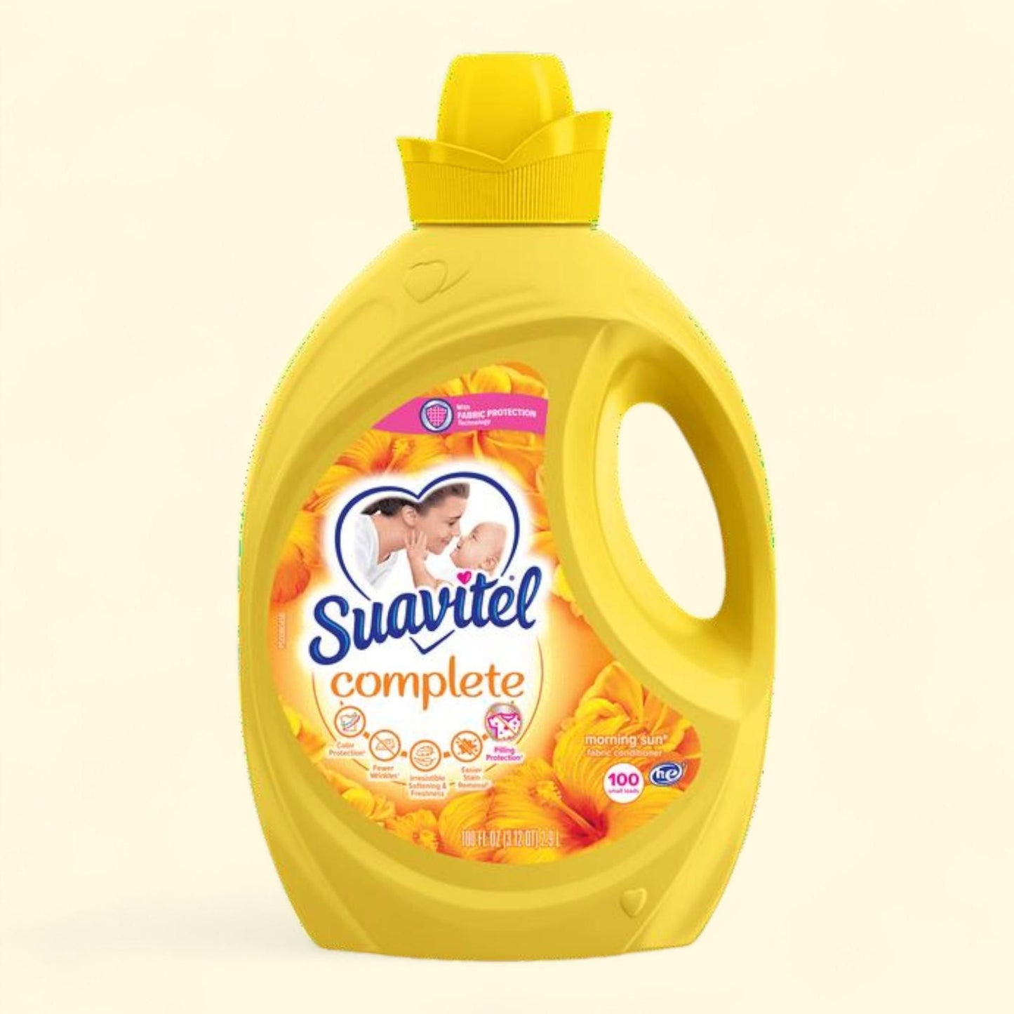 Suavitel Complete Liquid Fabric Softener and Conditioner, Morning Sun, 100 oz