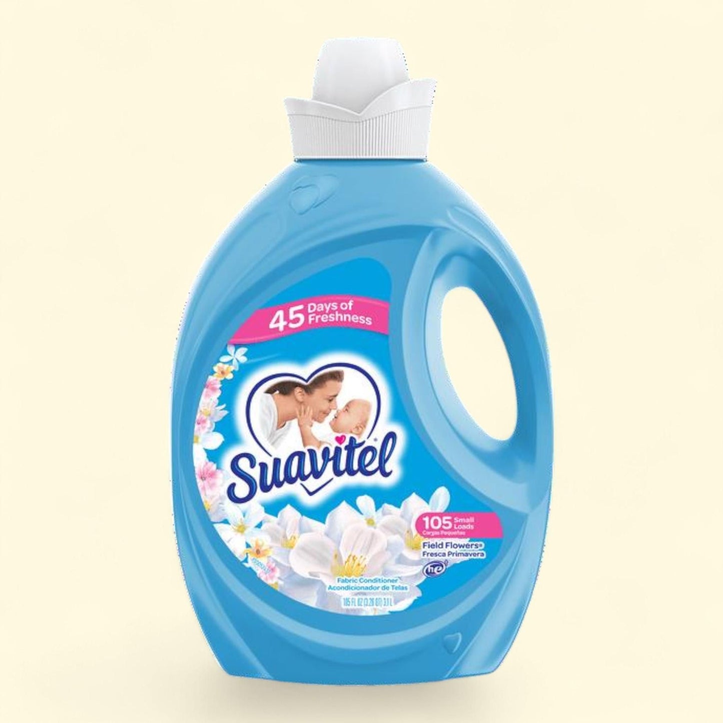 Suavitel Liquid Fabric Softener and Conditioner, Field Flowers, 105 oz