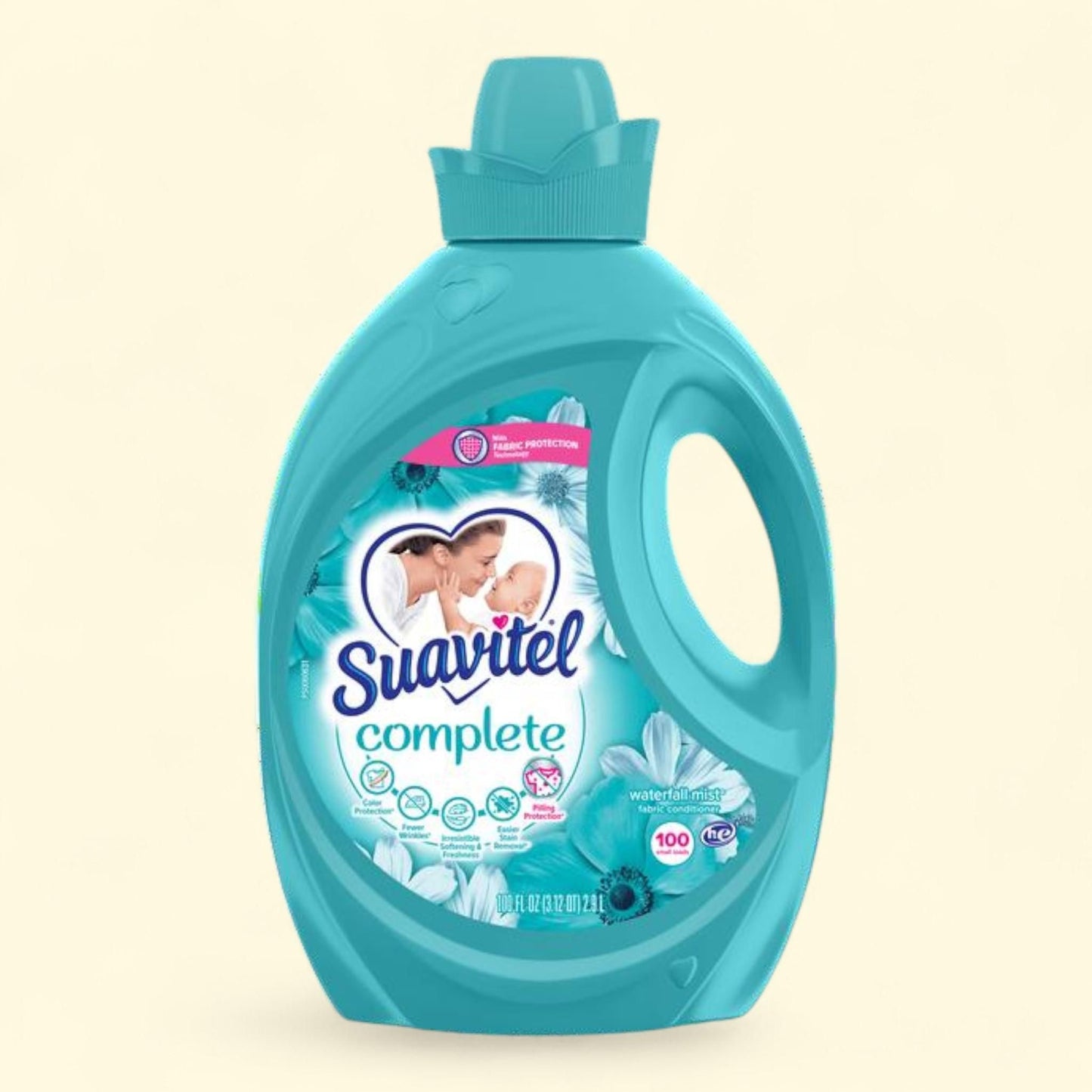 Suavitel Complete Liquid Fabric Softener and Conditioner, Waterfall Mist, 100 oz