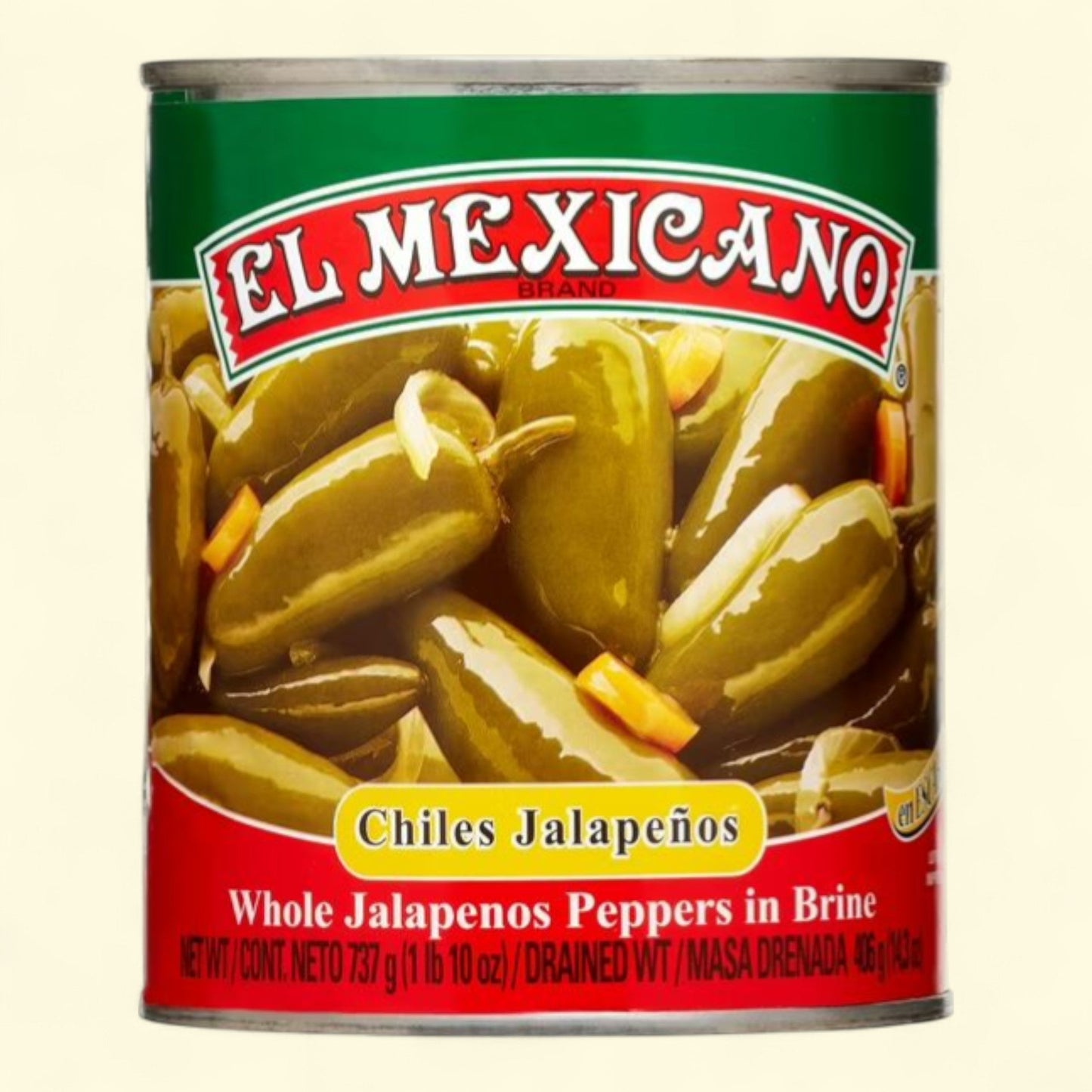 El Mexicano Whole Jalapeno Peppers, 27 oz