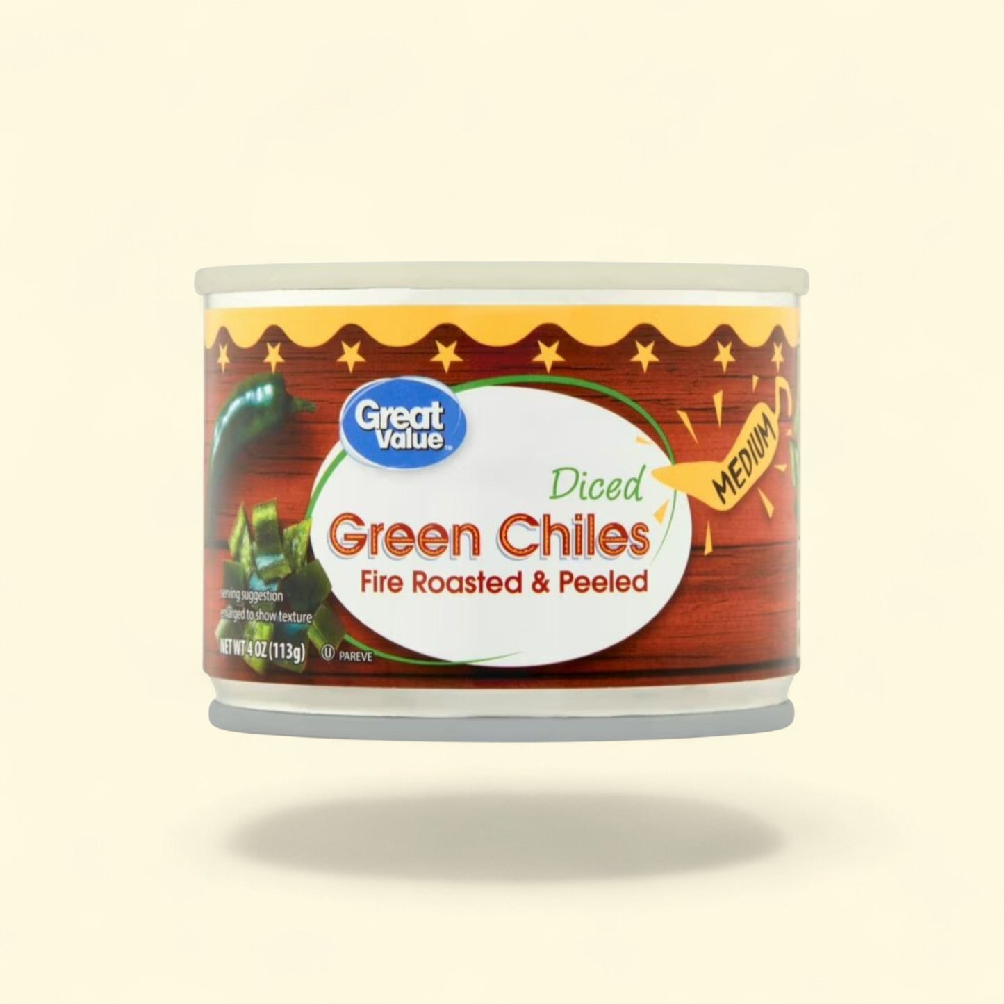 Great Value Canned Medium Diced Green Chiles, 4 oz — authentic US product shipped worldwide by Treatspree