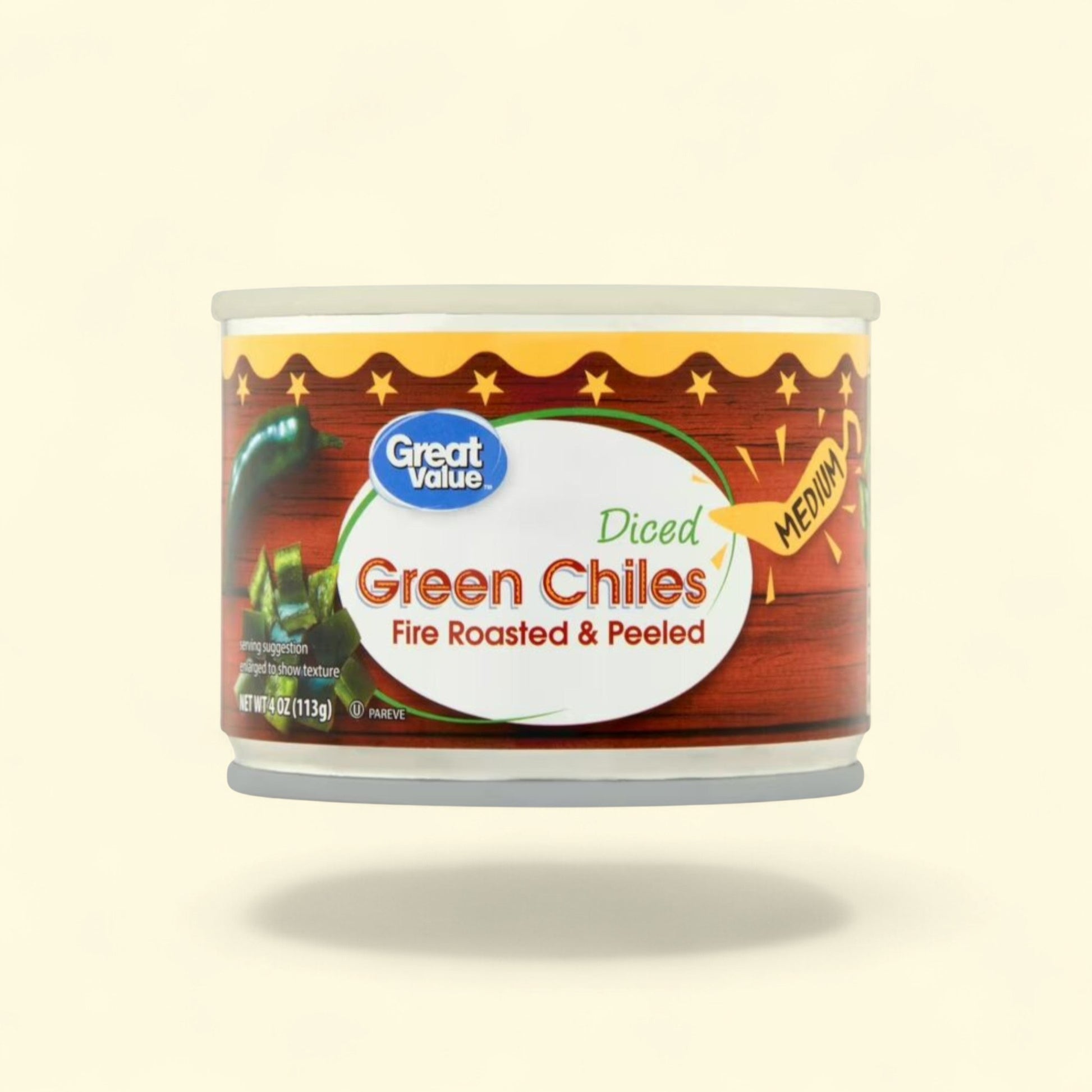 Great Value Canned Medium Diced Green Chiles, 4 oz — authentic US product shipped worldwide by Treatspree