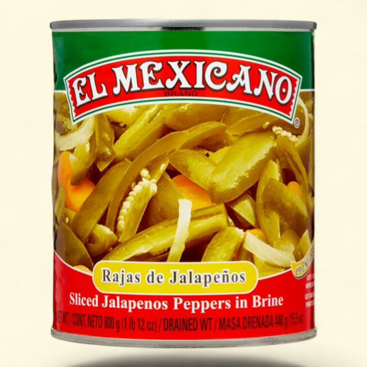 El Mexicano Sliced Jalapeno Peppers, 28 oz
