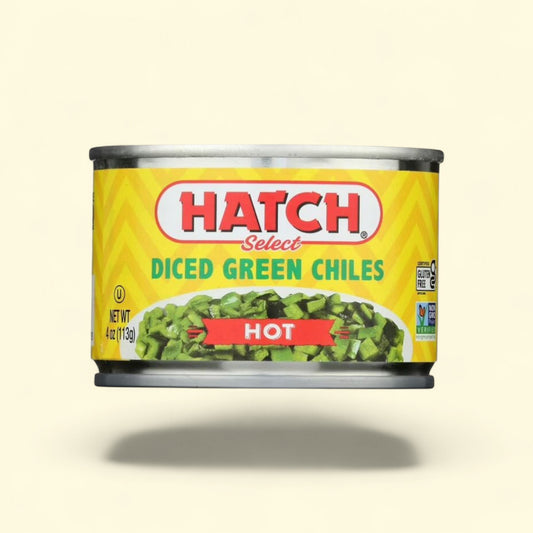HATCH Diced Green Chiles, Hot, 4oz — authentic US product shipped worldwide by Treatspree