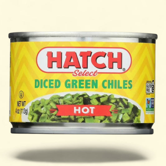 HATCH Diced Green Chiles, Hot, 4oz