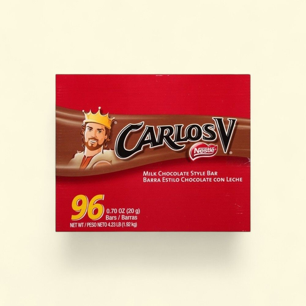 Carlos V Chocolate Bars 96 Count — authentic US product shipped worldwide by Treatspree