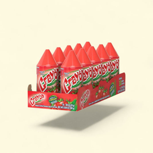 Crayon Strawberry Candy - 10 Count (9.98oz) — authentic US product shipped worldwide by Treatspree