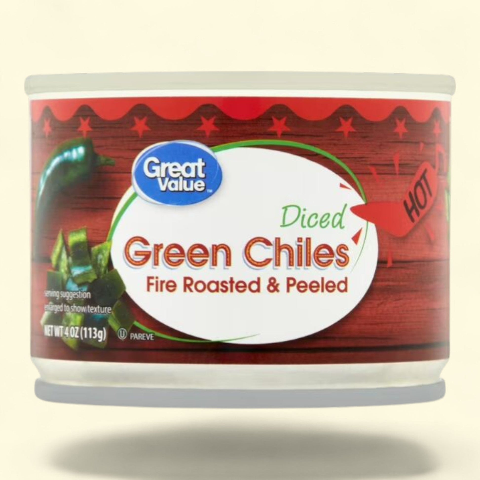 Great Value Hot Diced Green Chiles, 4 oz — authentic US product shipped worldwide by Treatspree