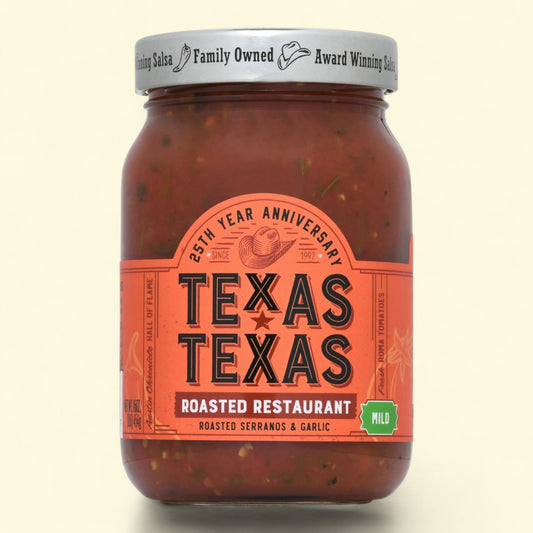 Texas Texas Roasted Restaurant Style Mild Salsa, 16 oz Jar