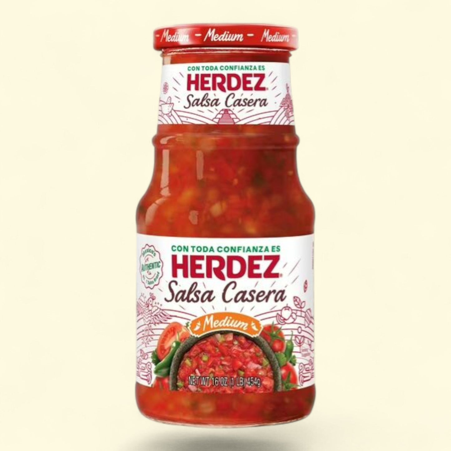 HERDEZ Salsa Casera Medium, 16 oz Jar