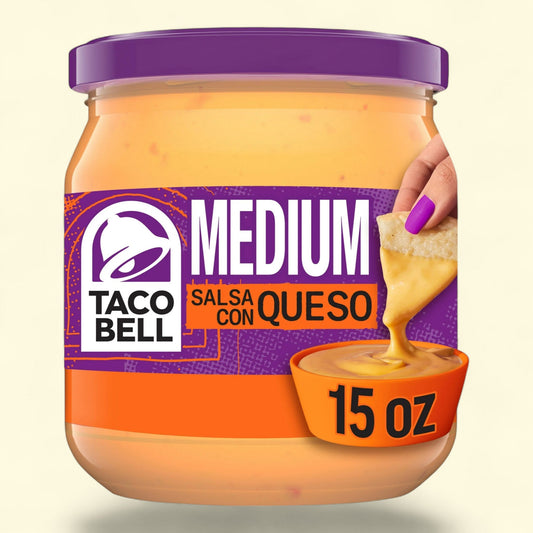 Taco Bell Salsa Con Queso Cheese Dip, 16 oz Jar