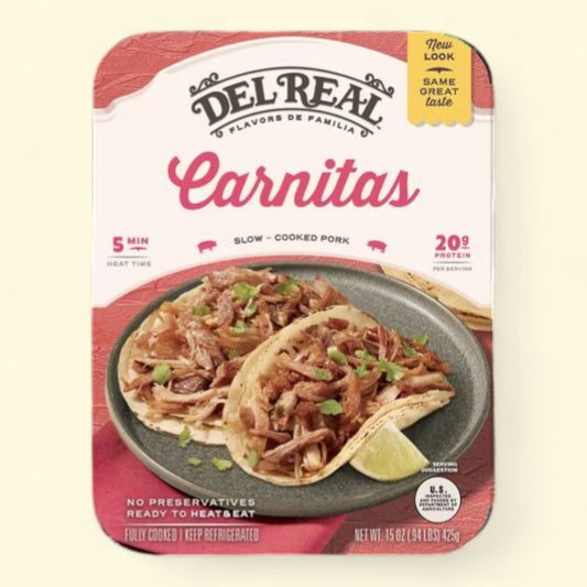 Del Real Foods Pork Carnitas, 15 oz