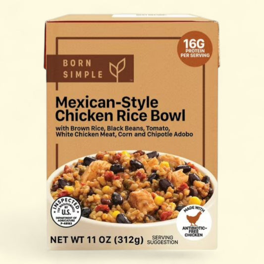 Born Simple Mexican Style Chicken Rice Bowl, 11 oz