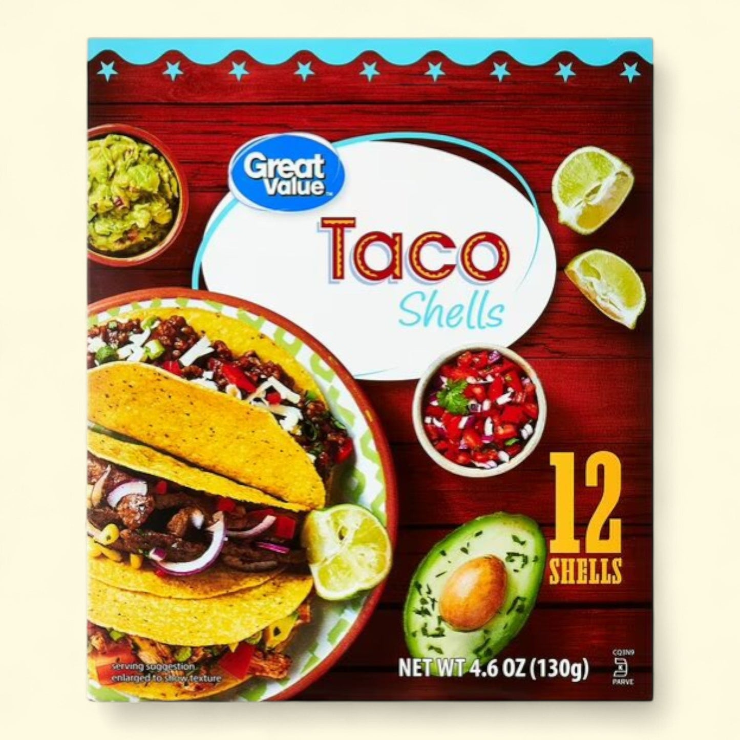 Great Value Taco Shells, 4.6 oz, 12 Count — authentic US product shipped worldwide by Treatspree