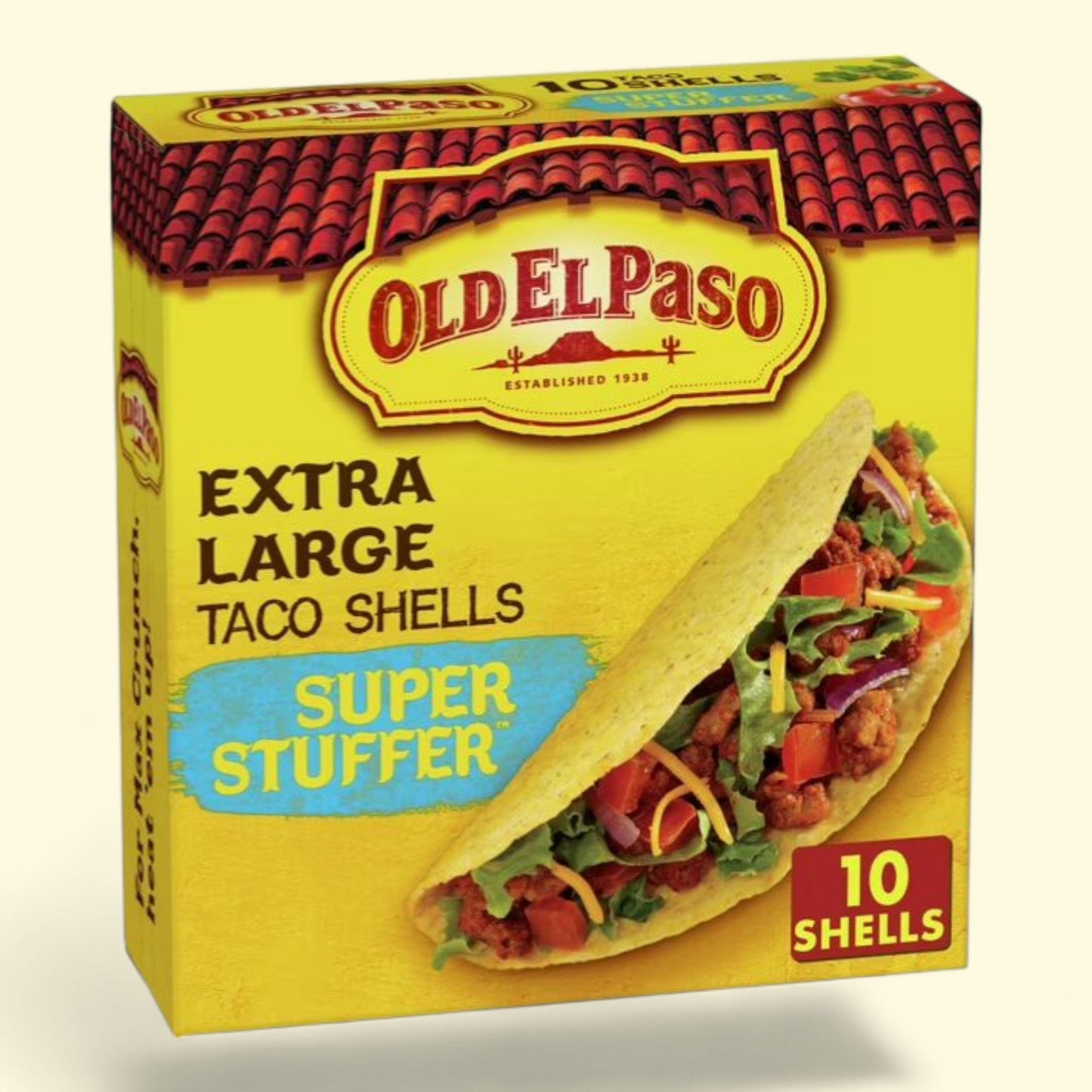 Old El Paso Taco Shells, Extra Large Super Stuffer, 10 Ct, 6.6 oz — authentic US product shipped worldwide by Treatspree