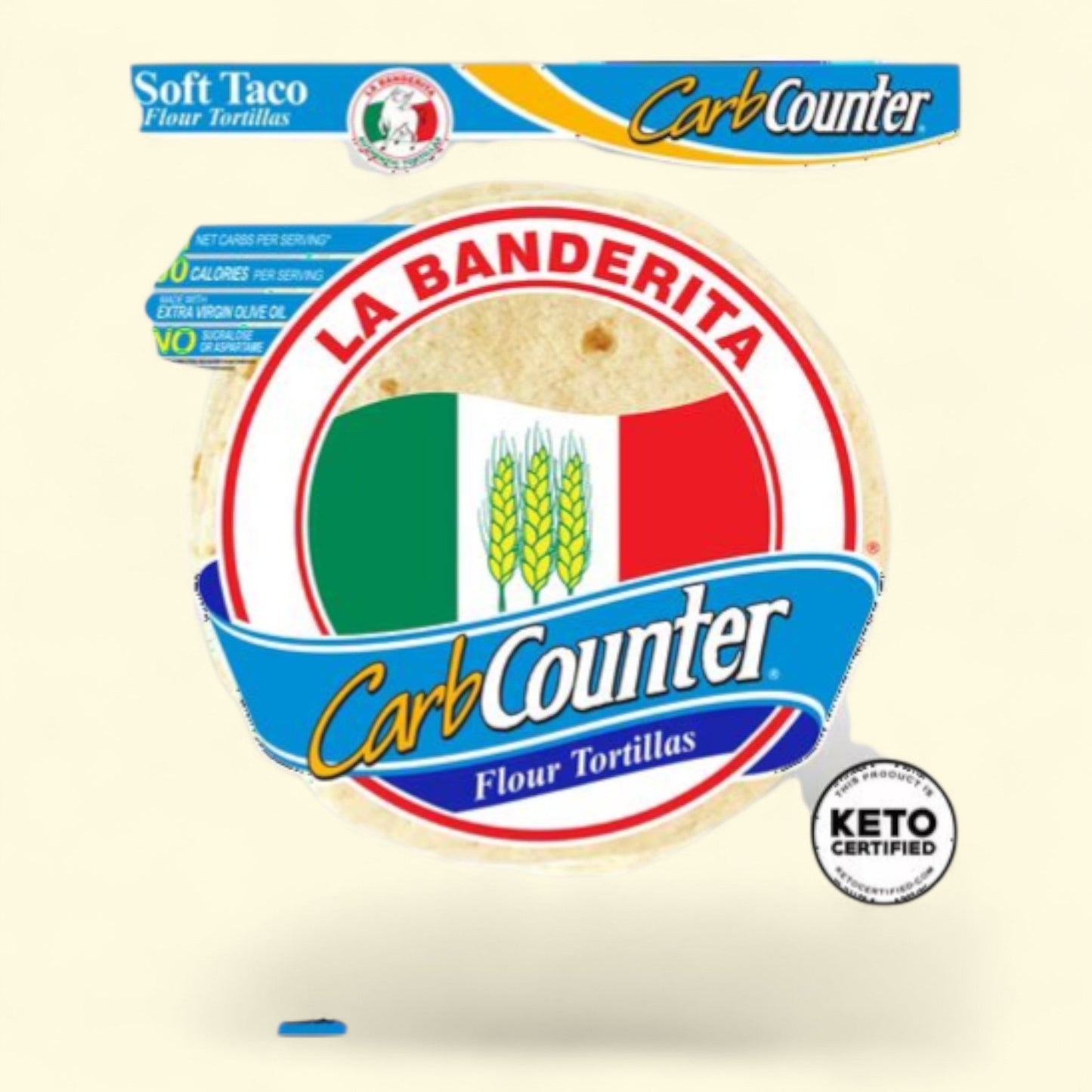 La Banderita Carb Counter Carb Lean Tortillas, 8 Count