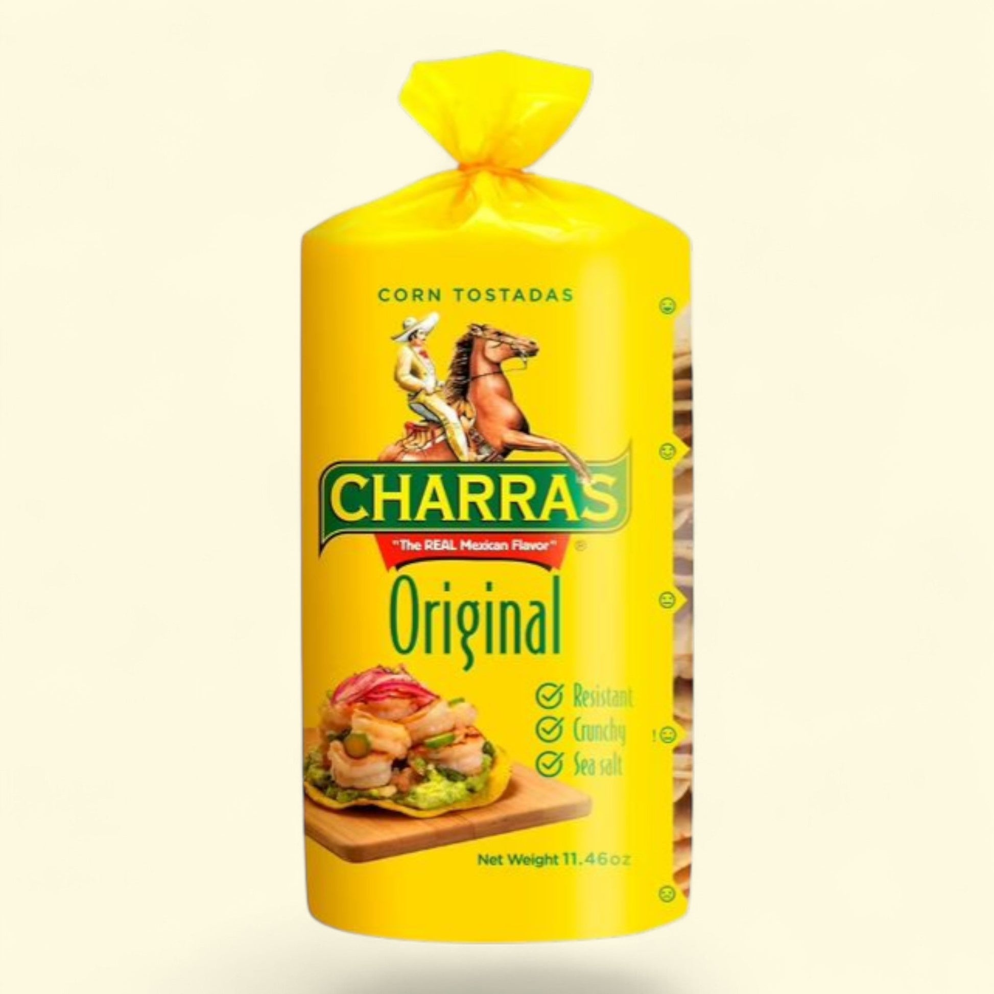 Charras Original Corn Tostadas Amarilla, 11.46oz — authentic US product shipped worldwide by Treatspree