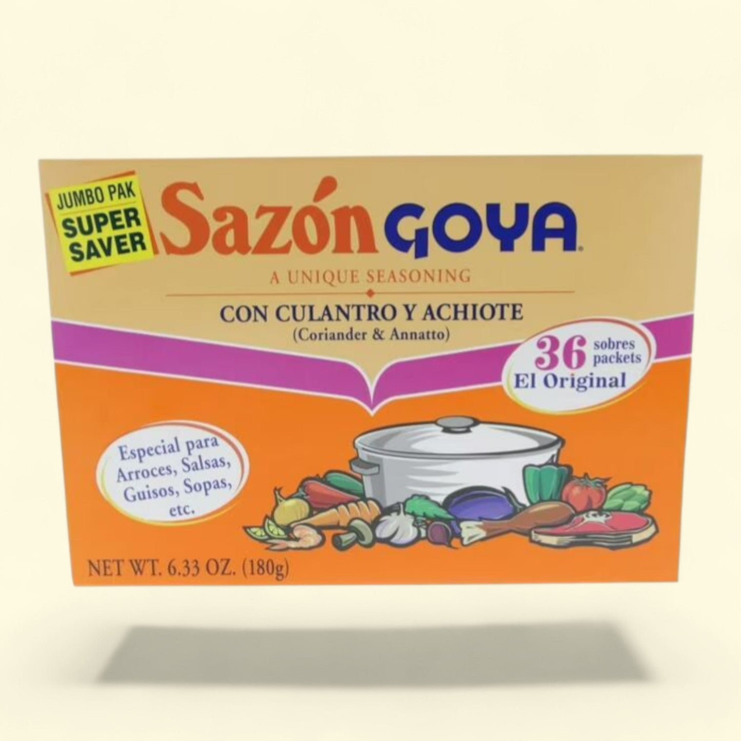 Goya Sazon, Coriander and Annatto, 6.33 Oz