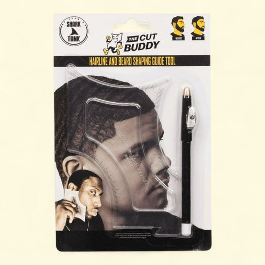 Cut Buddy Beard Shaping Tool, Multiple Curves, Barber Pencil, 2-piece set