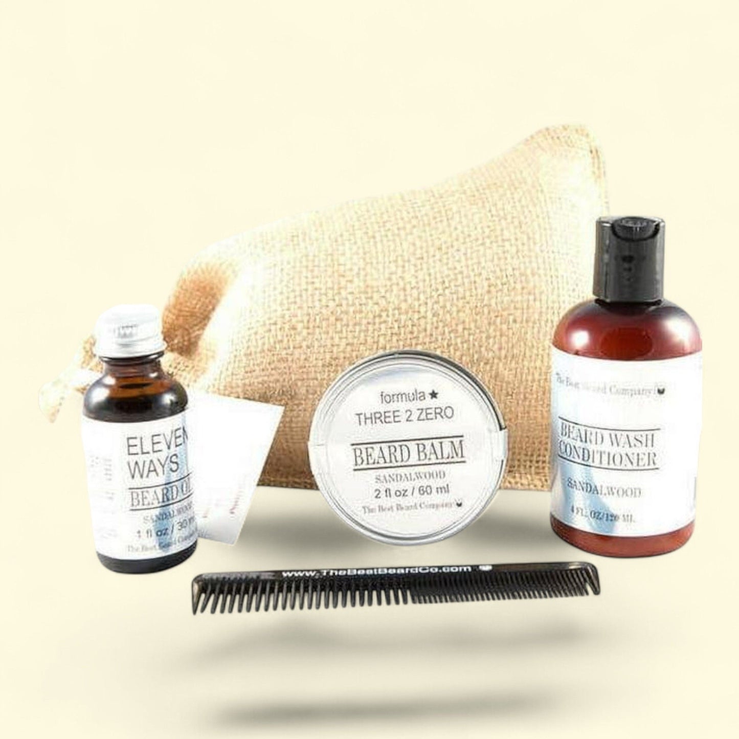 The Best Beard Company Sandalwood Premium Grooming Traveling Kit, 5 pc