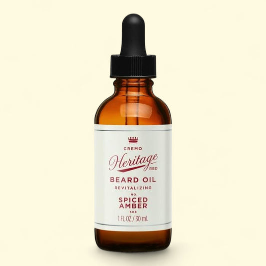 Cremo Beard Oil, Heritage Red Spiced Amber Scent, 1 oz