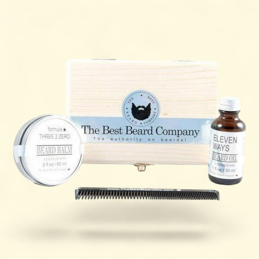 The Best Beard Company Sandalwood Premium Grooming Kit, 4 pc