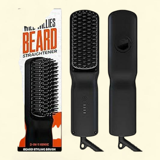 Lisseur à barbe Wild Willie's, 2-en-1, brosse coiffante ionique