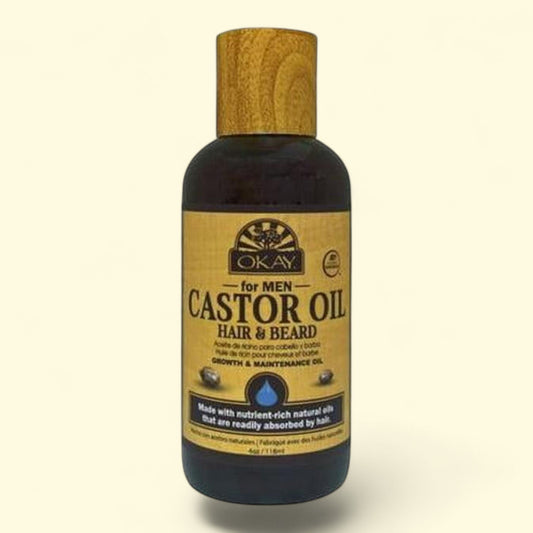 Huile de ricin OKAY pour la barbe et la pousse des cheveux, 118 ml