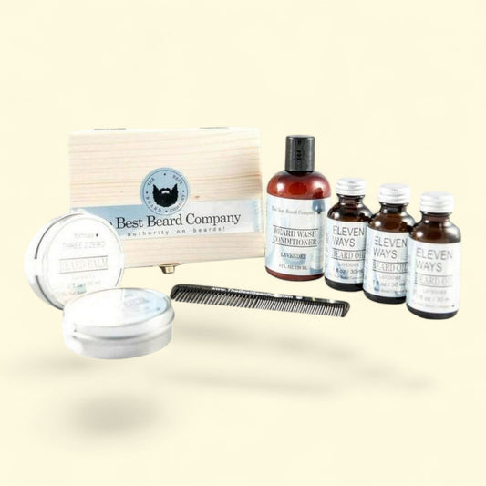 The Best Beard Company Lavender Deluxe Grooming Kit, 9 pc