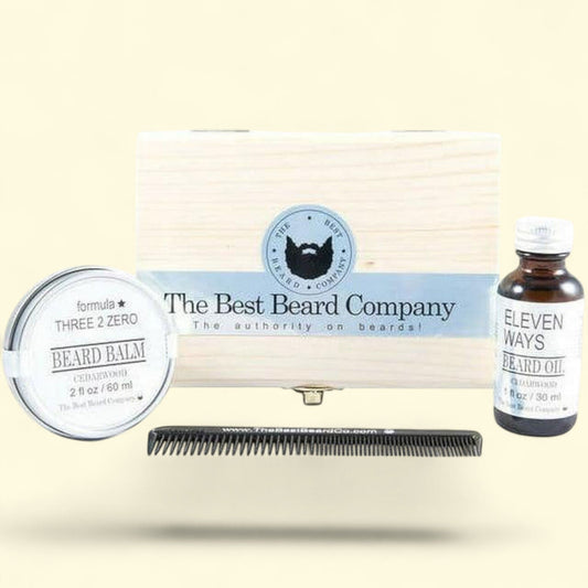 The Best Beard Company Cedarwood Grooming Kit, 4 pc