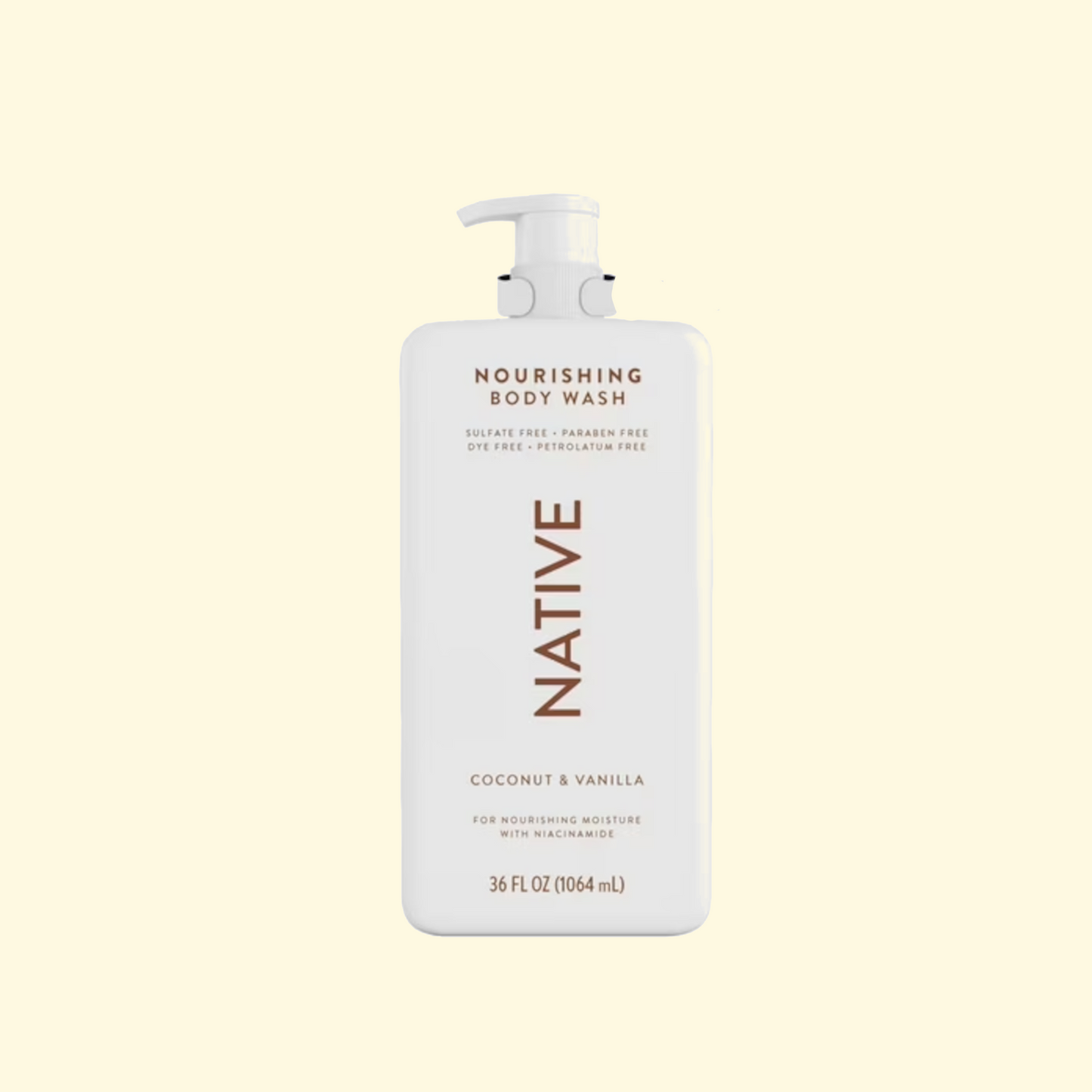 Native Body Wash, Coconut & Vanilla, 36 oz