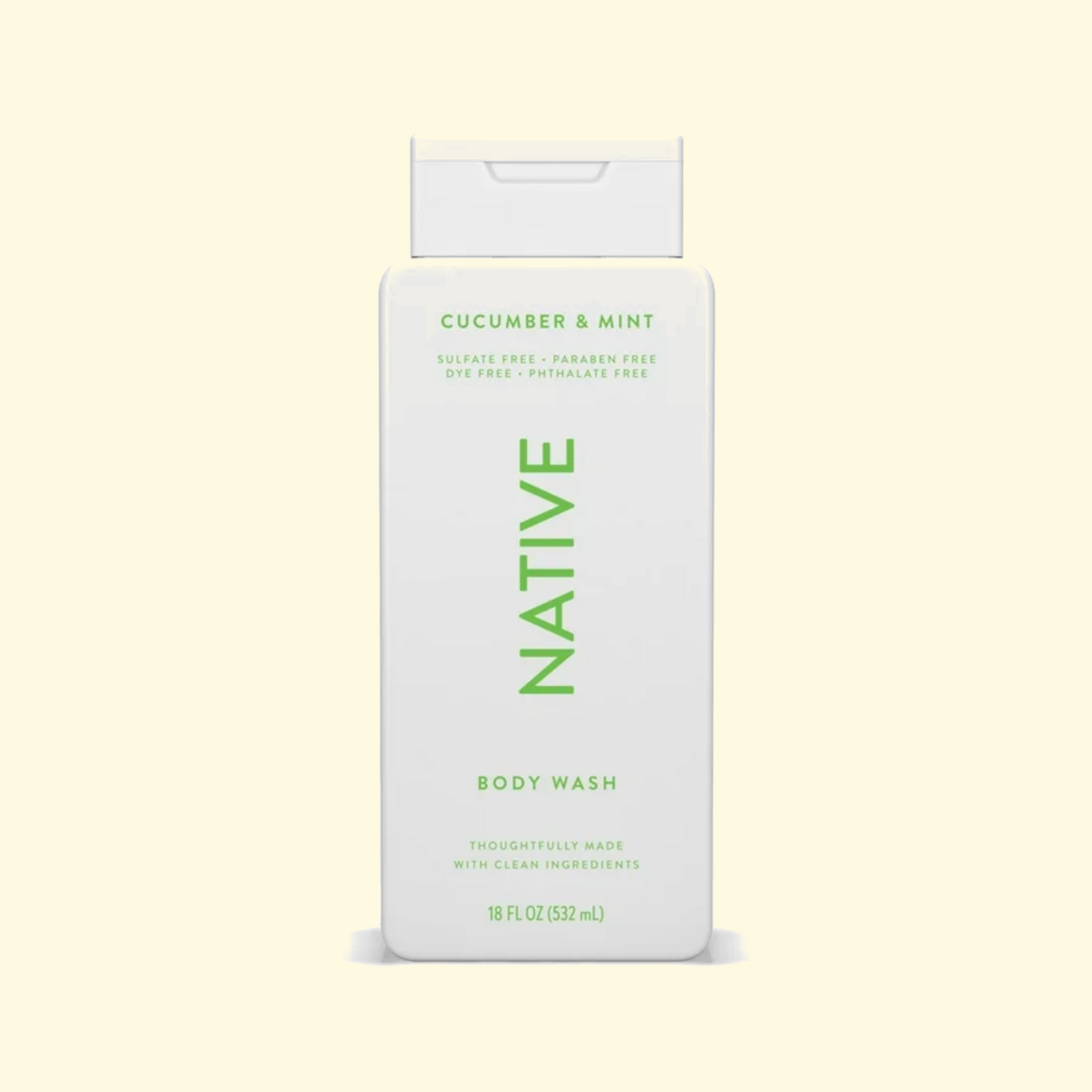 Native Body Wash, Cucumber & Mint, 18 oz