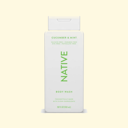 Native Body Wash, Cucumber & Mint, 18 oz