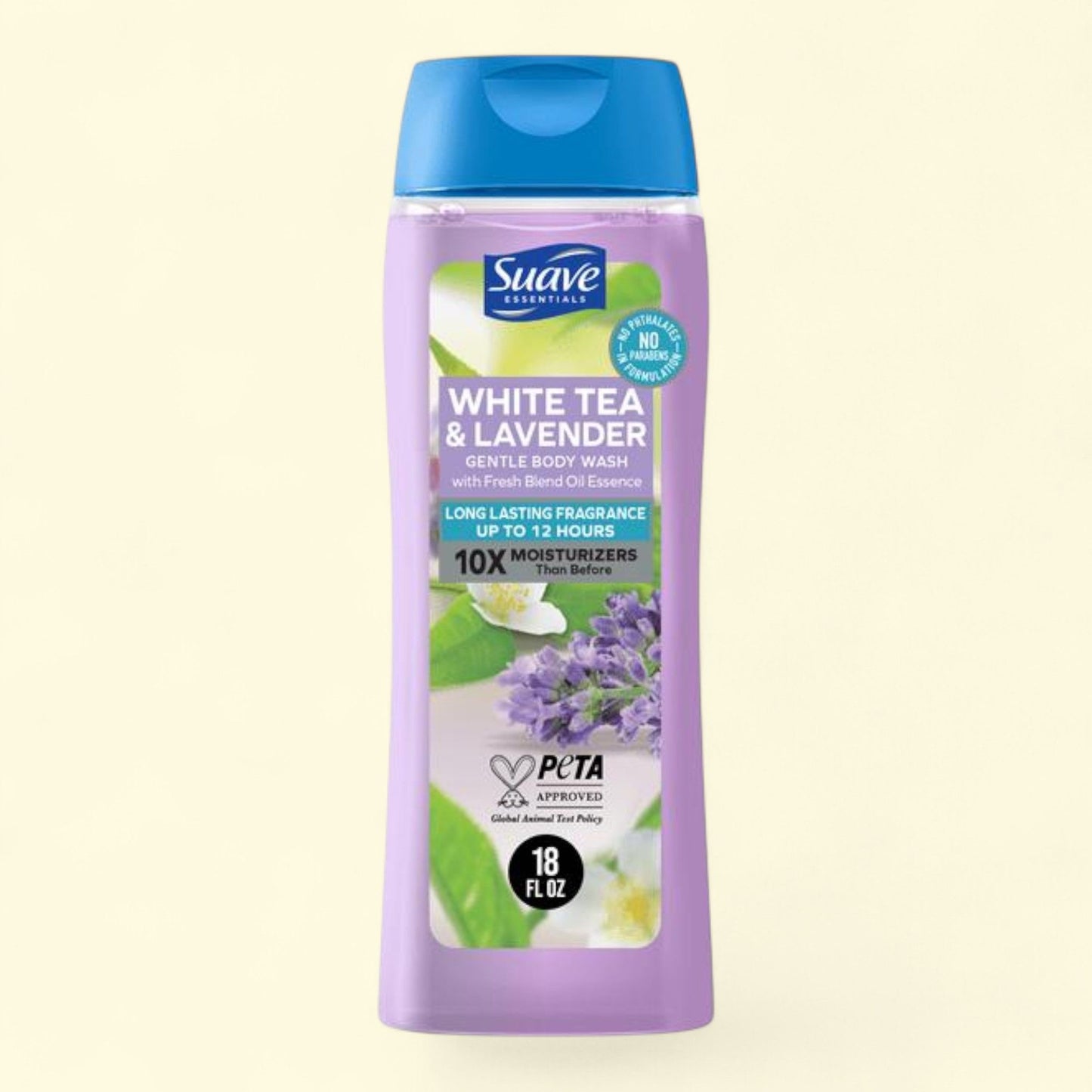 Suave Essentials Body Wash, White Tea Lavender, 18 oz