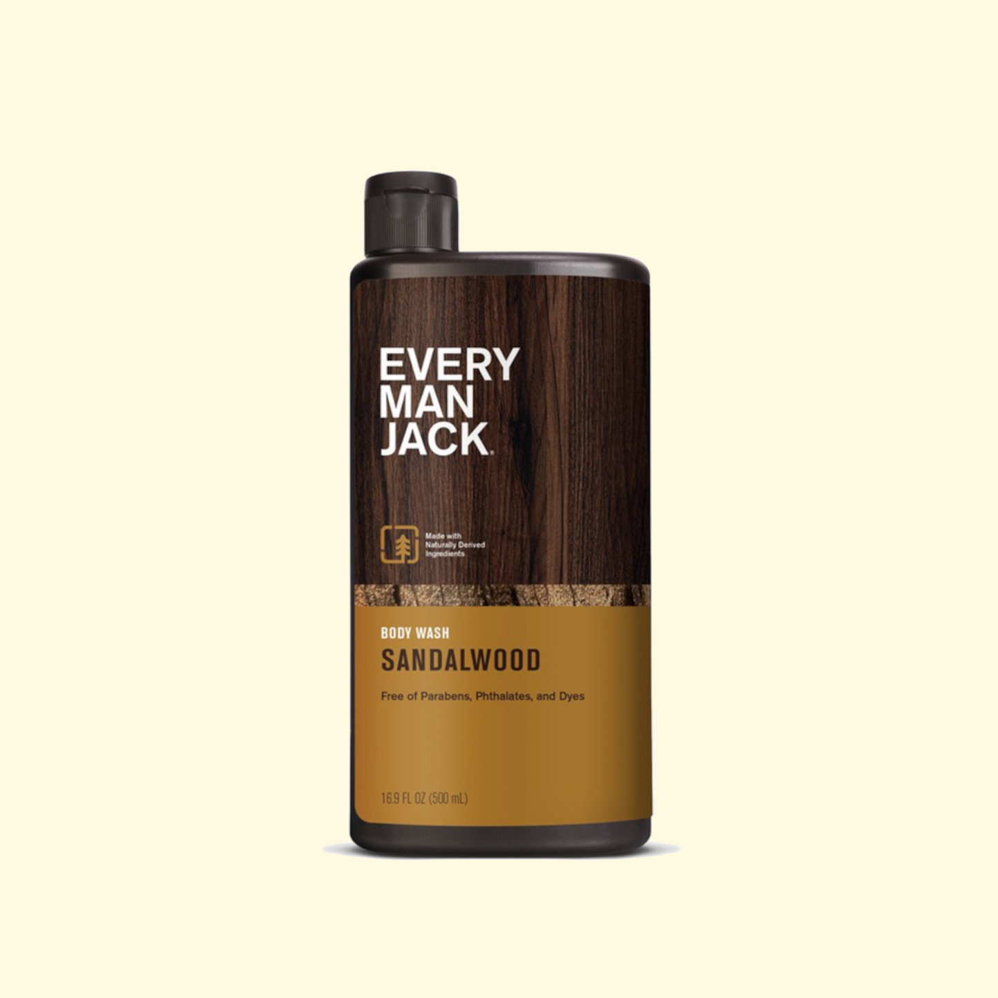Every Man Jack Men's Hydrating Body Wash, Sandalwood, 16.9 Fluid Ounces