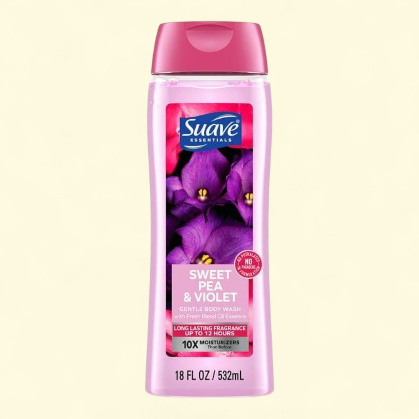 Suave Essentials Body Wash, Sweet Pea & Violet, 18 oz