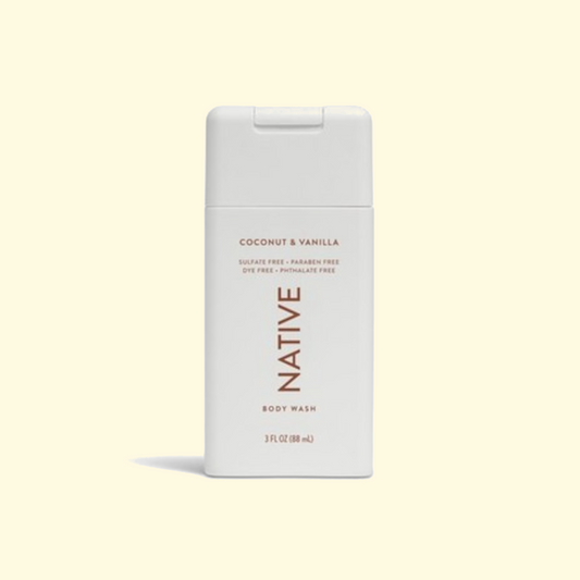 Native Body Wash, Coconut & Vanilla, 3 oz