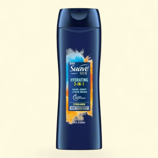 Suave Men 3 in 1 Body Wash, 18 oz