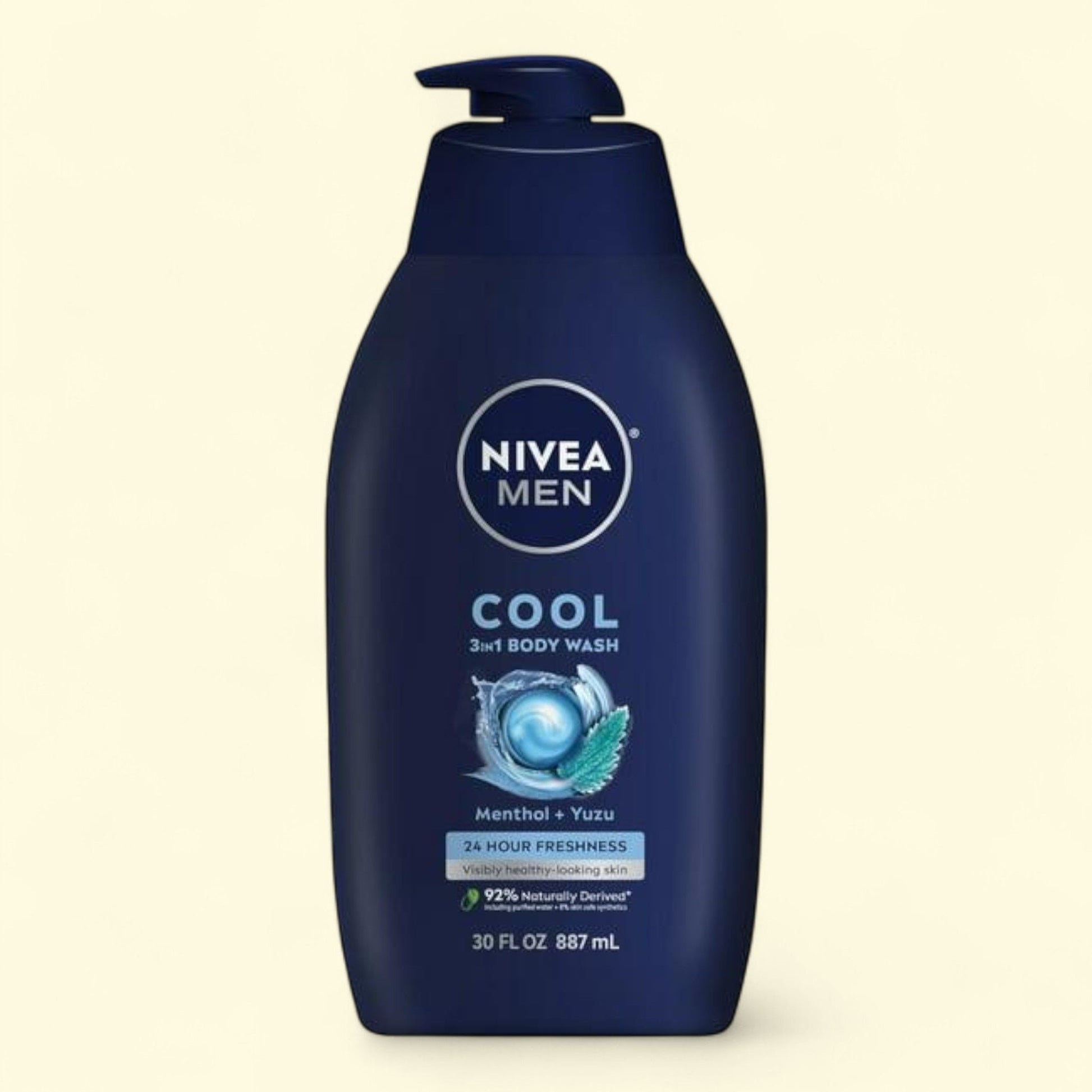 NIVEA MEN Cool 3-in-1 Body Wash, 30 fl oz — authentic US product shipped worldwide by Treatspree