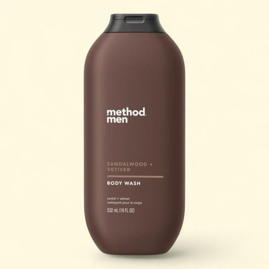 Method Men Body Wash, Sandalwood + Vetiver, 18 oz